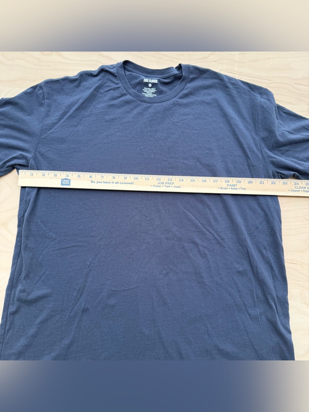 True Classic Navy Blue Crew Neck T-shirt Men's Size XL Soft Essential Tee - Picture 5 of 7